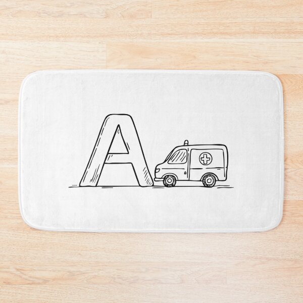 Item preview, an Ambulance on the Street Next to the Letter A designed and sold by rasagamastore.