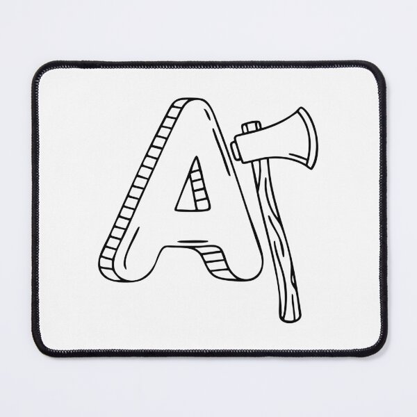 Item preview, Illustration of the Letter A Next to an Axe designed and sold by rasagamastore.