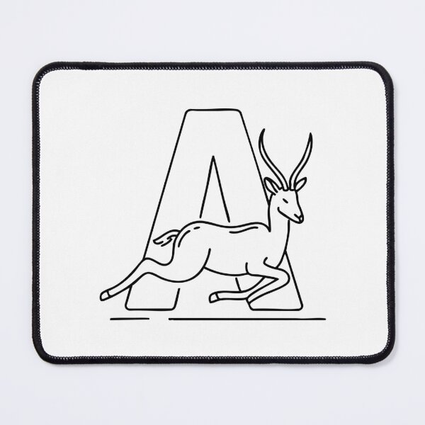 Item preview, the Letter A Beside an Antelope Running designed and sold by rasagamastore.