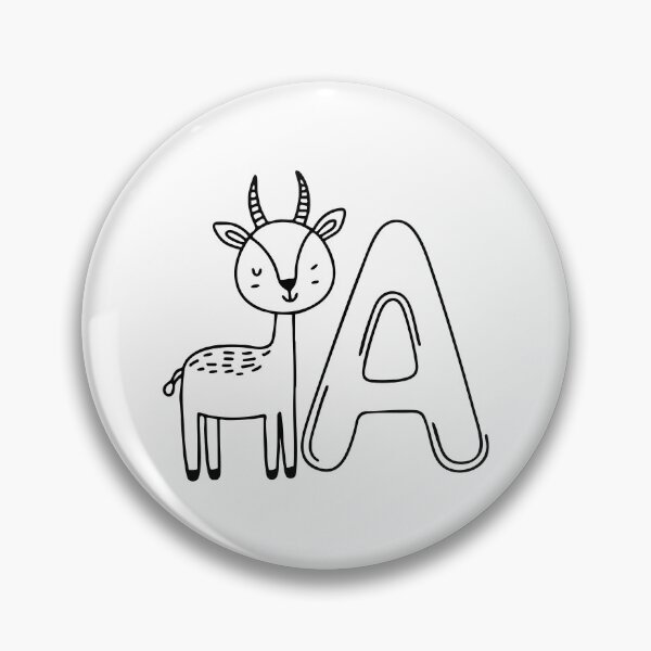 Item preview, the Letter A Beside an Antelope designed and sold by rasagamastore.
