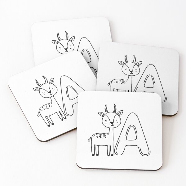 Item preview, the Letter A Beside an Antelope designed and sold by rasagamastore.