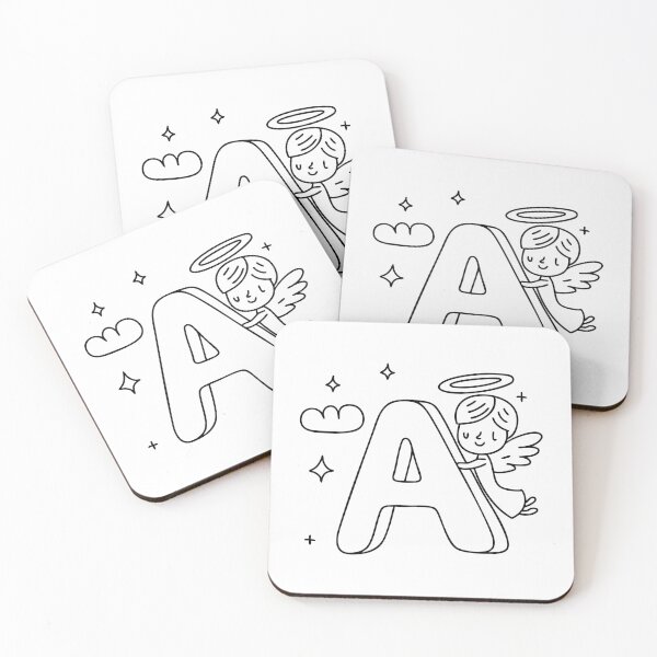 Item preview, the Letter A Next to an Angel in the Sky designed and sold by rasagamastore.
