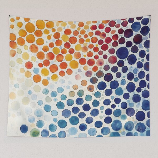 Item preview, Vibrant Watercolor Dot Abstract Art designed and sold by solynneart.
