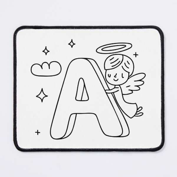 Item preview, the Letter A Next to an Angel in the Sky designed and sold by rasagamastore.
