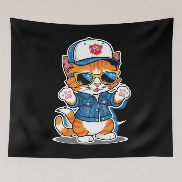 Item preview, Cat Cool DJ designed and sold by Ammar Studio.