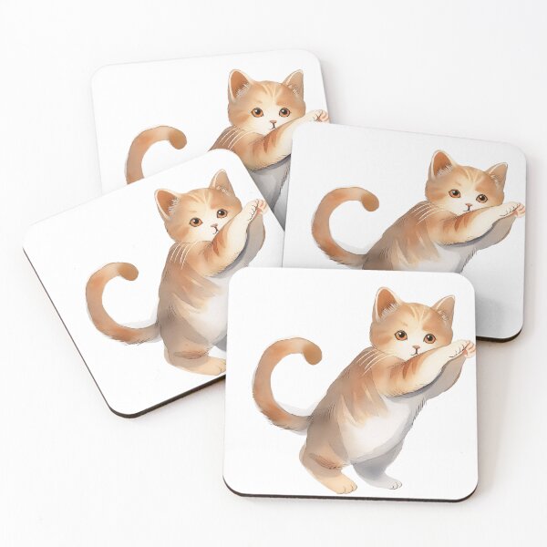 Item preview,  Illustration water color photo Orange Kitty stand with 2 leg designed and sold by kojinho.