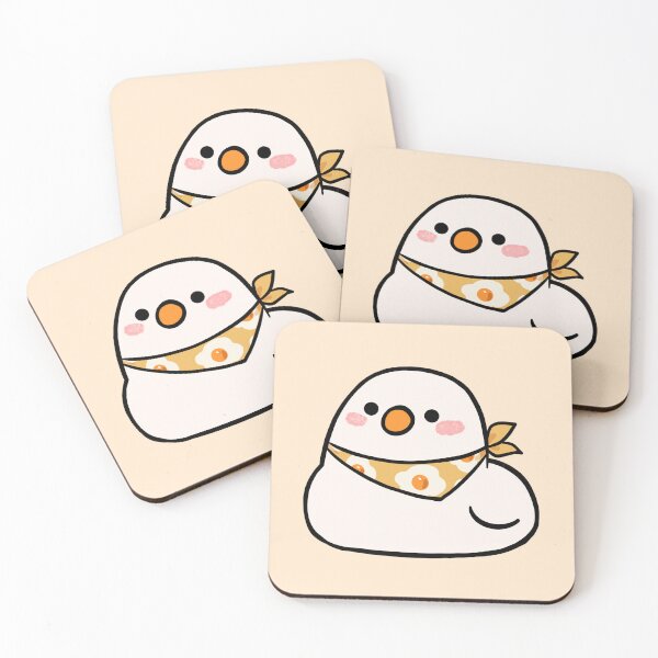 Item preview, Cute chubby white duck with egg scarf designed and sold by Yuna's Studio.