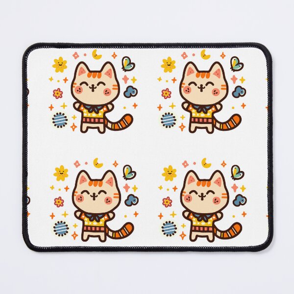 Item preview, KittyKat - Cute Smiley Cat with Flowers designed and sold by KittyKatCats.