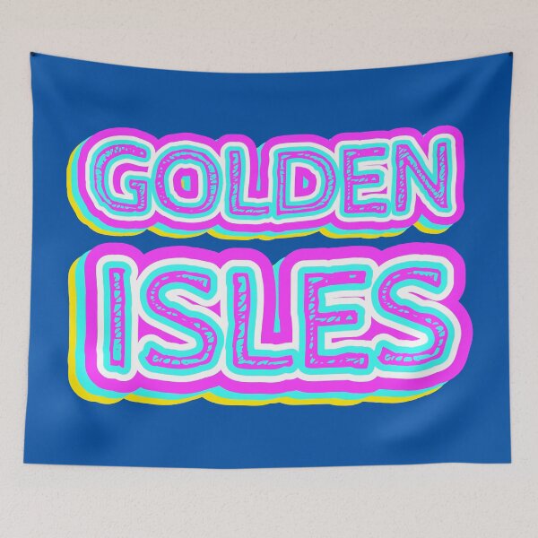 Item preview, Tipografía retro de la playa de Golden Isles designed and sold by ArtNoveltee.