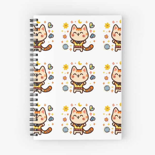 Item preview, KittyKat - Cute Smiley Cat with Flowers designed and sold by KittyKatCats.