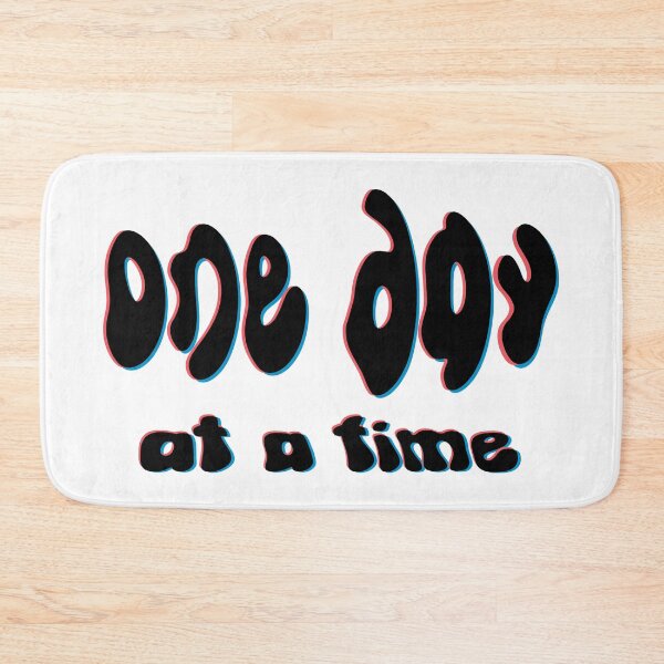 Item preview, ONE DAY AT A TIME QUOTE TYPOGRAPHY DESIGN YELLOW designed and sold by DesertRains.