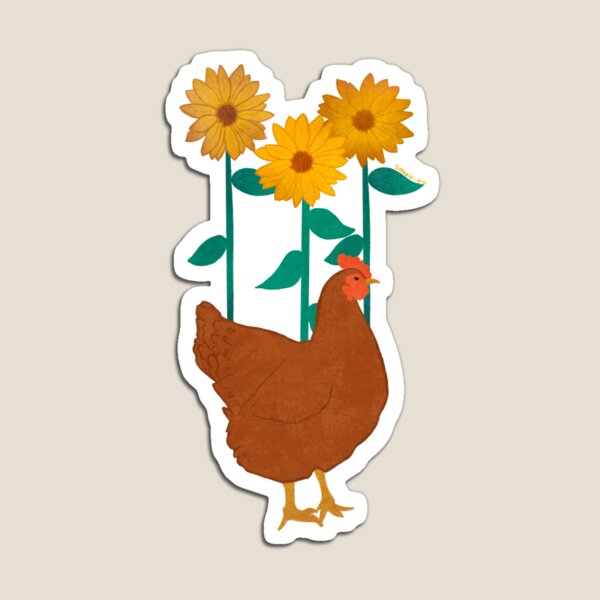 Item preview, Chicken and Sunflowers designed and sold by Booneb.