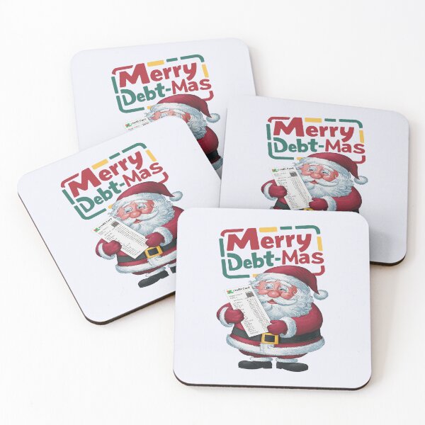 Item preview, Merry Debt-Mas - Christmas Spending Crisis Santa Claus Credit Card Debt Humor designed and sold by bubblylive.