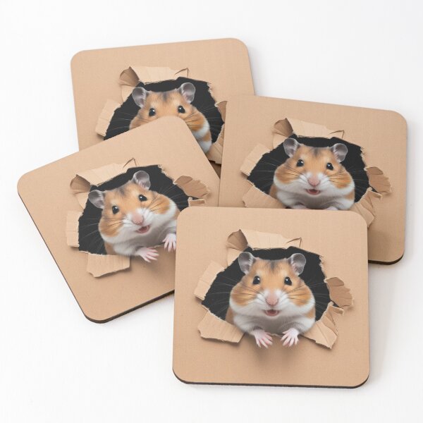 Item preview, Adorable Cute Mouse Peeking Out of a Torn Cardboard Box designed and sold by lollypopstore.