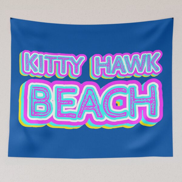 Item preview, Kitty Hawk Beach Retro Typography designed and sold by ArtNoveltee.