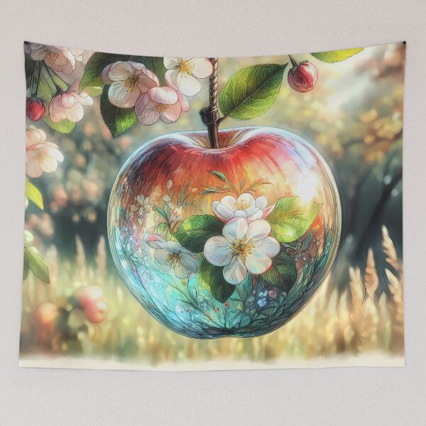 Item preview, Painted Glass Apple, Ai Generated Art  designed and sold by ACC .