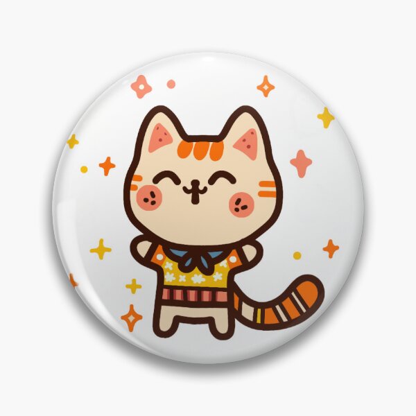 Item preview, KittyKat - Cute Smiley Cat with Flowers designed and sold by KittyKatCats.
