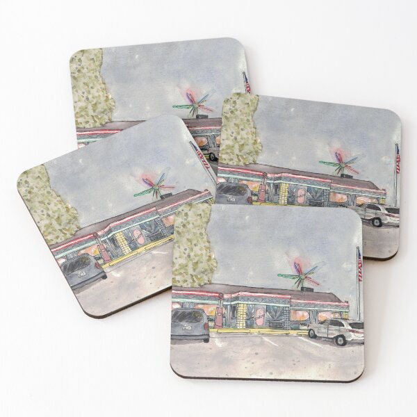 Item preview, Late Night Mel’s Diner Watercolor Painting designed and sold by EasyPrints337.