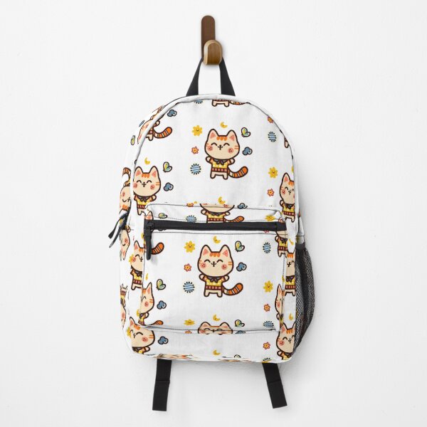 Item preview, KittyKat - Cute Smiley Cat with Flowers designed and sold by KittyKatCats.