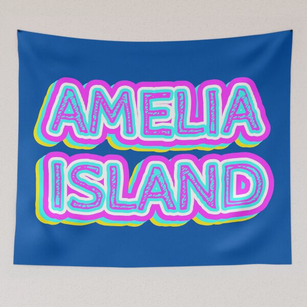 Item preview, Amelia Island Beach Retro Typography designed and sold by ArtNoveltee.