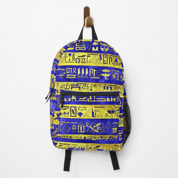 Item preview, Egyptian Heiroglyphs Gold Blue designed and sold by GuyBlank.