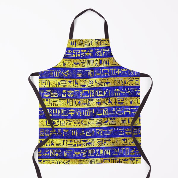 Item preview, Egyptian Heiroglyphs Gold Blue designed and sold by GuyBlank.