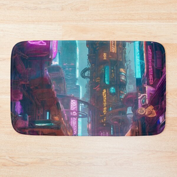 Item preview, Cyberpunk City Streets - Sci Fi Art concept designed and sold by Delerat7.