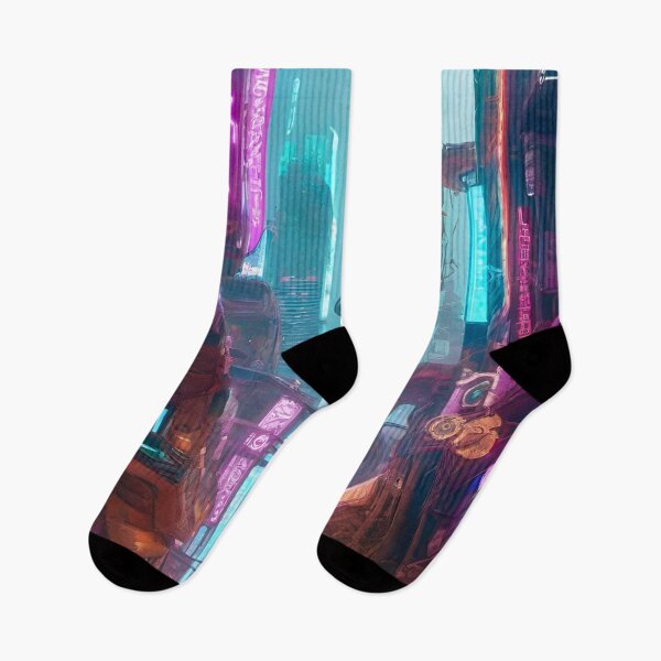 Item preview, Cyberpunk City Streets - Sci Fi Art concept designed and sold by Delerat7.