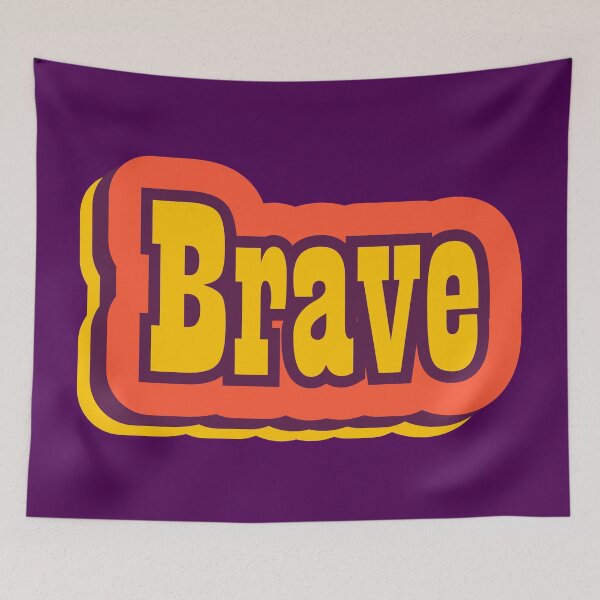 Item preview, Brave Retro Typography designed and sold by ArtNoveltee.