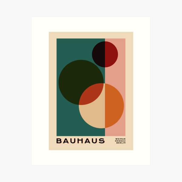 Aperçu de l'œuvre Affiche d'exposition vintage Bauhaus Mid Century Modern 4 créée et vendue par enricadenicola.