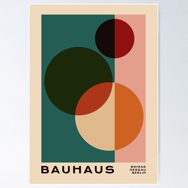 Item preview, Vintage Bauhaus Exhibition Poster Mid Century Modern 4 designed and sold by enricadenicola.
