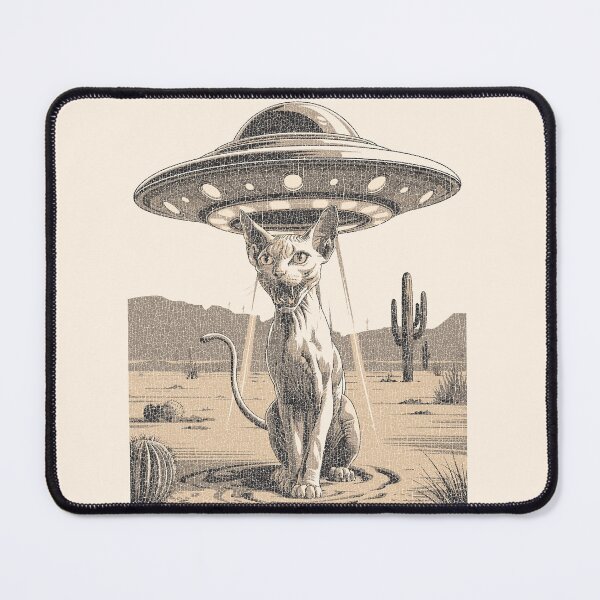 Item preview, Vintage Sphynx Cat Abduction T-Shirt – Perfect for Cat Lovers and UFO Fans! designed and sold by paulo silveira.