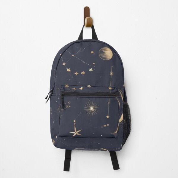 Item preview, Mystical Celestial Pattern with Constellations and Moon Phases in Gold Accents designed and sold by lollypopstore.