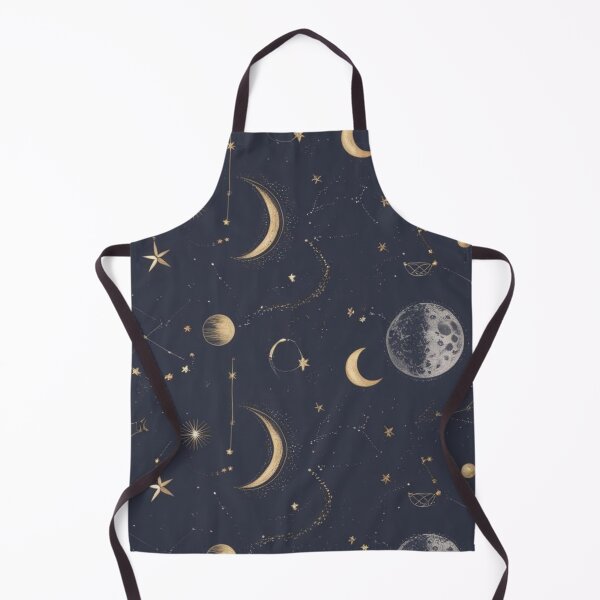 Item preview, Mystical Celestial Pattern with Constellations and Moon Phases in Gold Accents designed and sold by lollypopstore.