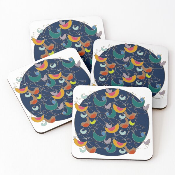 Aperçu de l'œuvre Oiseaux fêtards créée et vendue par MinnietheCat.