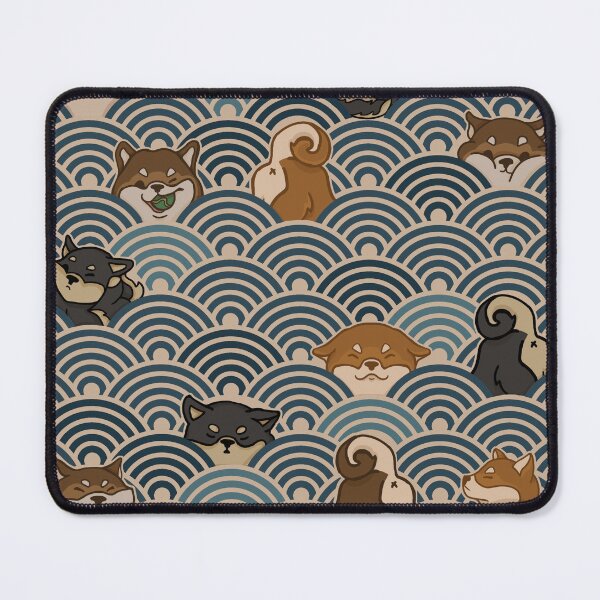 Item preview, Japanese Shiba Inu pattern Blue designed and sold by Gergana Draganova.