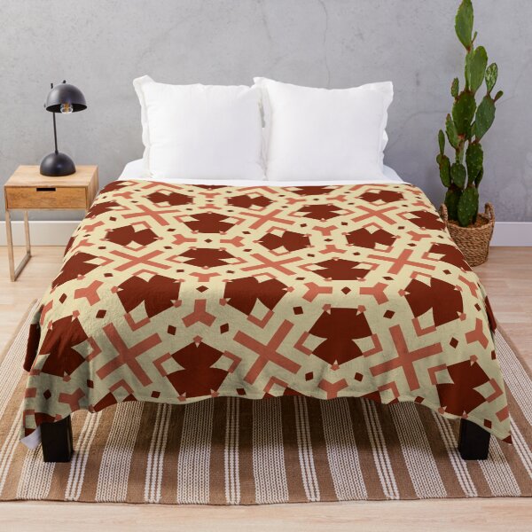 Item preview, Modern Abstract Geometric Bauhaus Gold No.1 Variation No.20 Red, Ivory, Terra Cotta. designed and sold by MirabiliaMagpie.