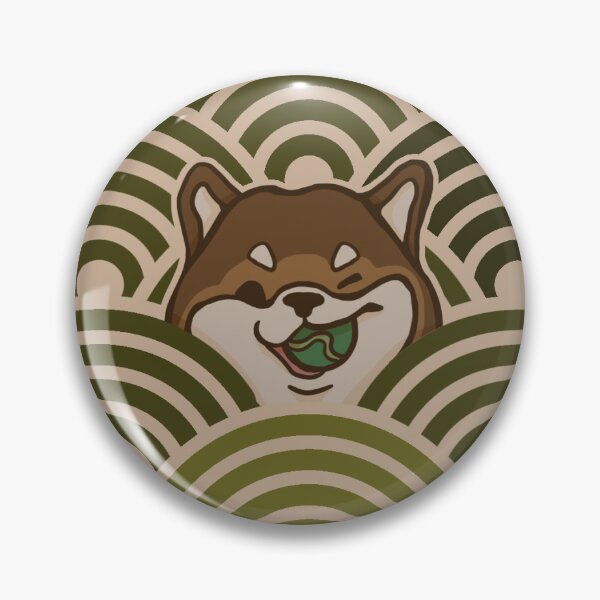 Artikelvorschau, Japanisches Shiba Inu-Muster Grün entworfen und verkauft von Gergana Draganova.