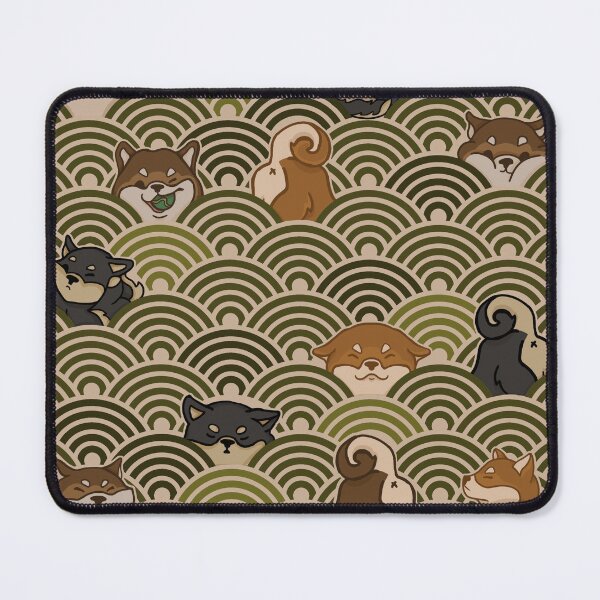 Item preview, Japanese Shiba Inu pattern Green designed and sold by Gergana Draganova.