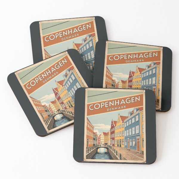 Item preview, Una ilustración de viajes vintage de Copenhague - Dinamarca designed and sold by GoodOldVintage.