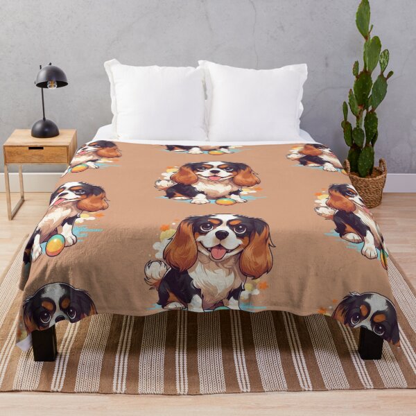 Item preview, Cute Cavalier King Charles Tricolor with a Ball designed and sold by puppypastel.
