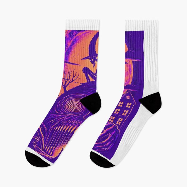 Item preview, Halloween Monsters on Purple and Orange Background designed and sold by Blink Art Studio.