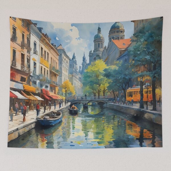 Item preview, Old Town River designed and sold by Paw's Arts.