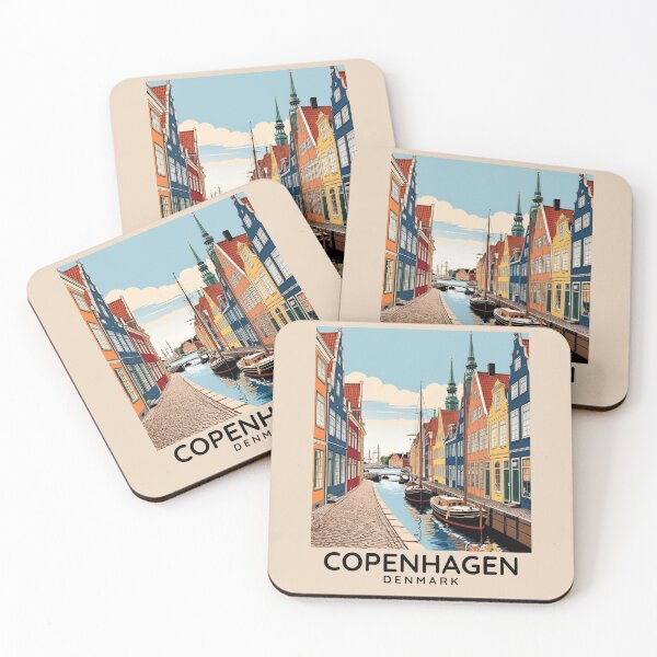 Item preview, A Vintage Travel Illustration of Copenhagen - Denmark designed and sold by GoodOldVintage.