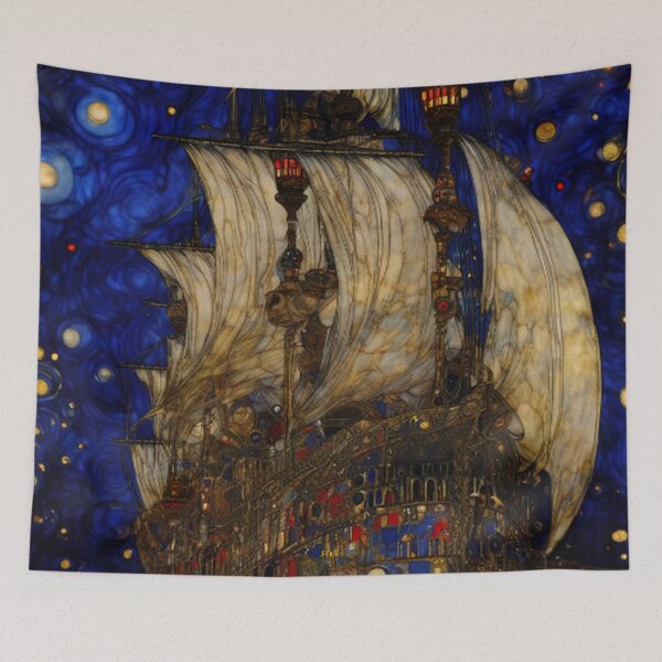 Item preview, Abstract Abandoned Pirate Ship designed and sold by TheDarkWardrobe.