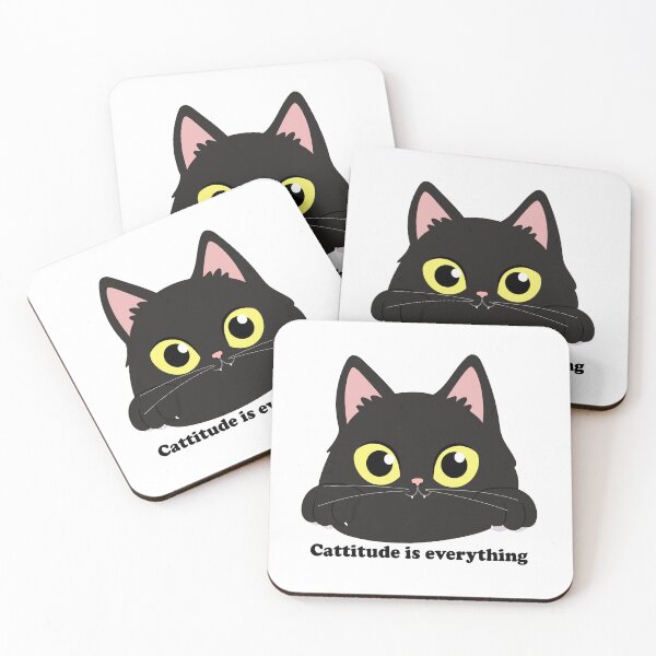 Item preview, cattitude is everything, cat lover T-shirt design designed and sold by subonils.