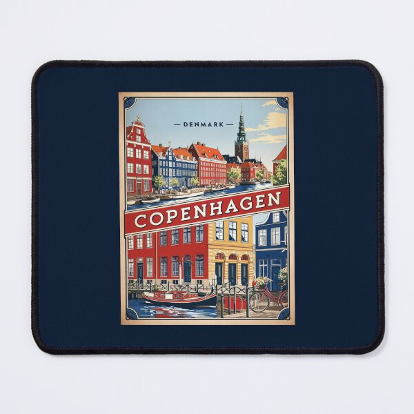 Item preview, A Vintage Travel Illustration of Copenhagen - Denmark designed and sold by GoodOldVintage.