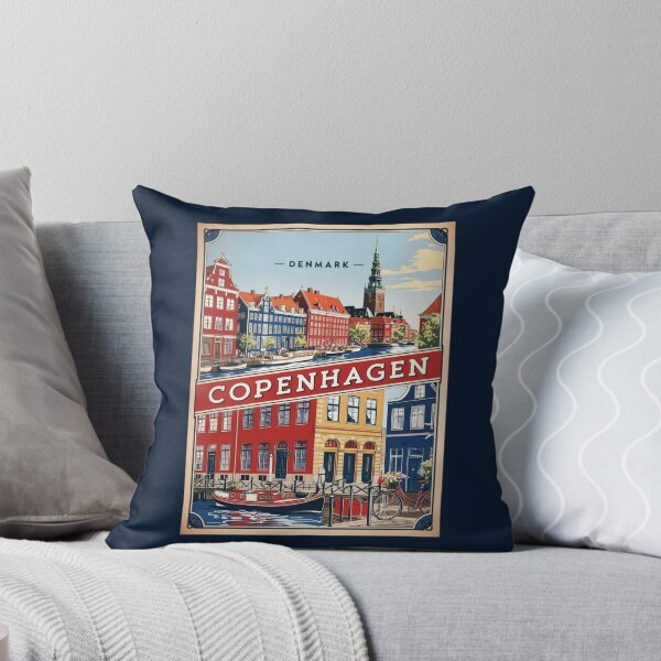 Item preview, A Vintage Travel Illustration of Copenhagen - Denmark designed and sold by GoodOldVintage.