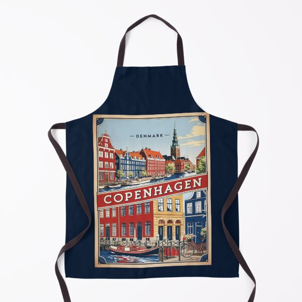 Item preview, Una ilustración de viajes vintage de Copenhague - Dinamarca designed and sold by GoodOldVintage.