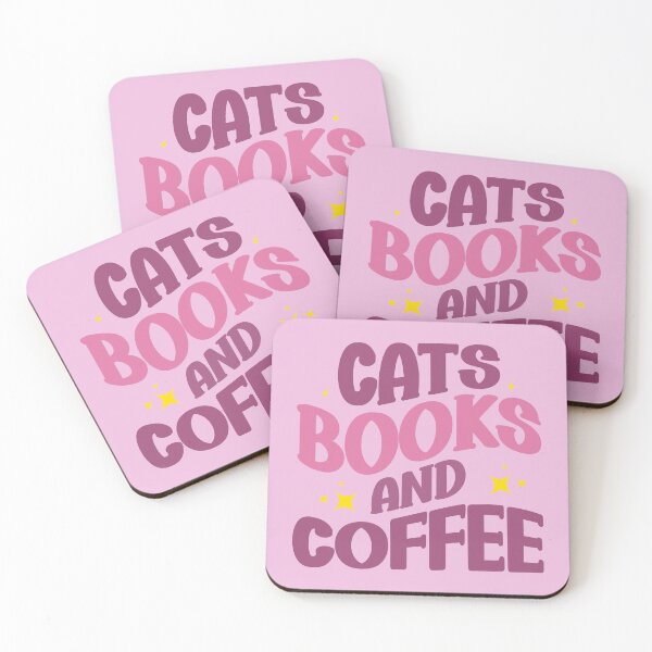 Item preview, Cats, Books and Coffee  designed and sold by xWiseGirl.